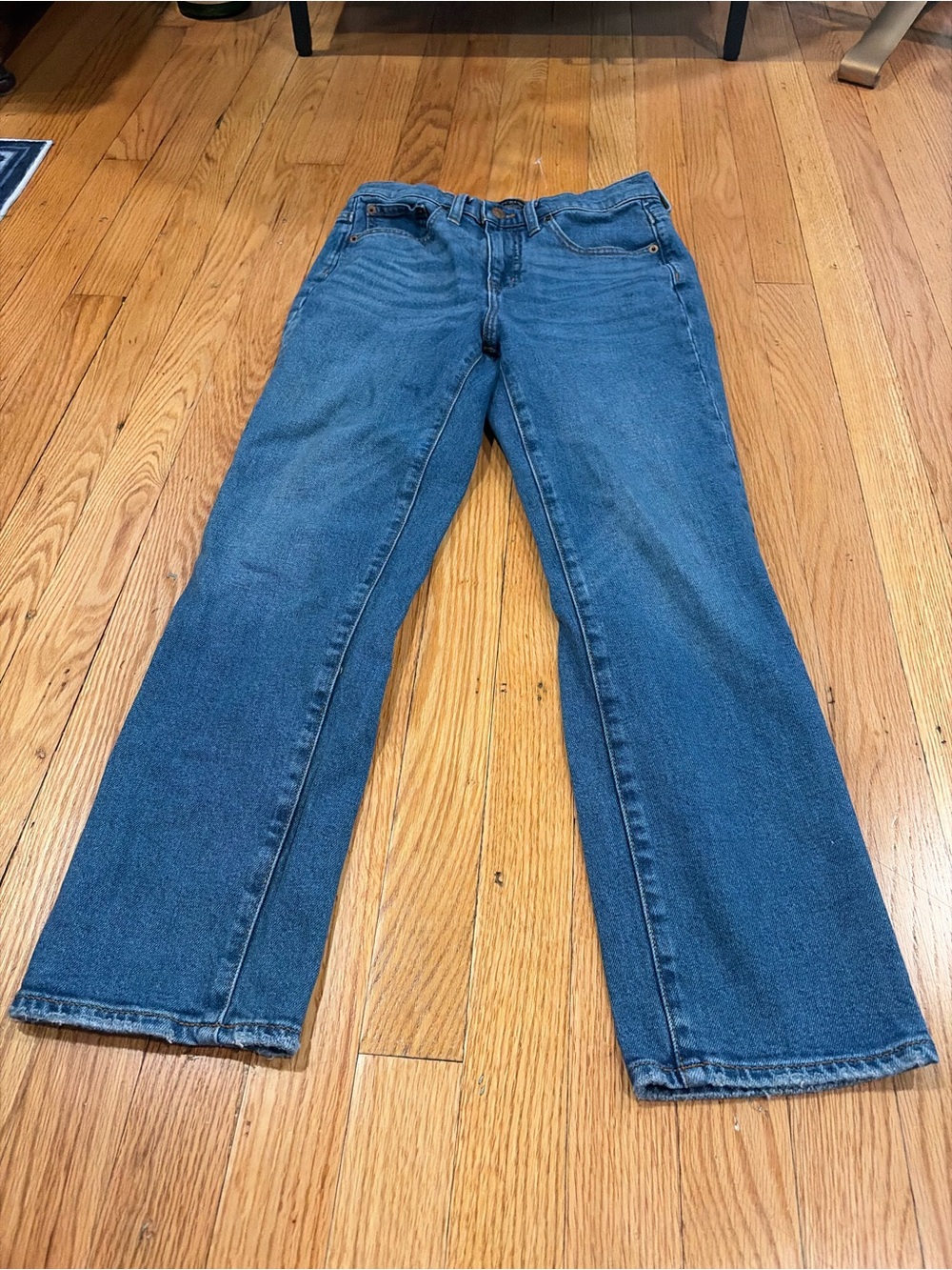 Light wash J Crew Essential Straight Jean